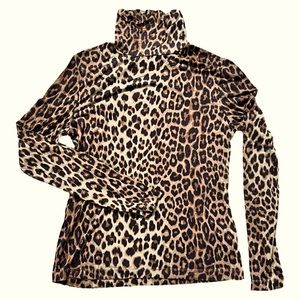 H&M Leopard Print Turtleneck.